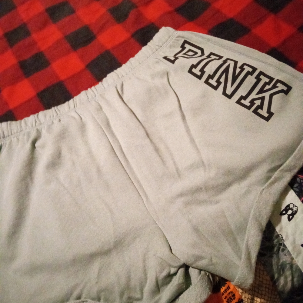 PINK Victoria's Secret Light Green Lounge Shorts